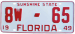 1949 Florida Nummernschild.png