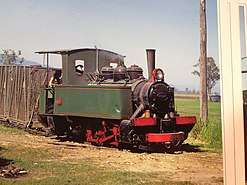 Steam engine with a sugarcane train.