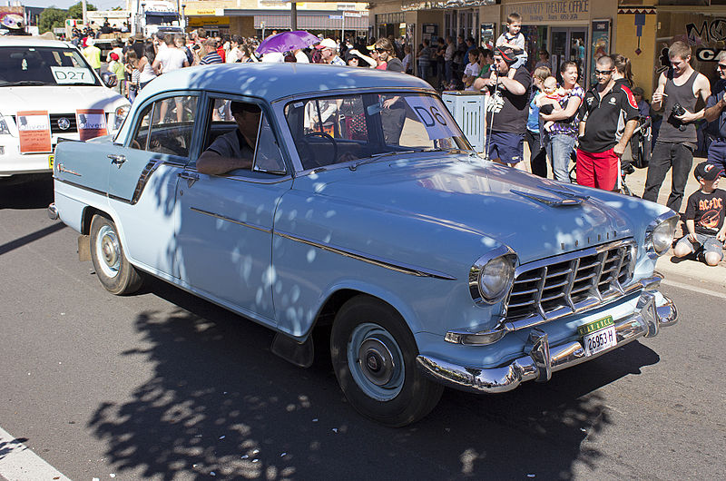 File:1958-1960 Holden FC Special in the SunRice Festival parade in Pine Ave.jpg
