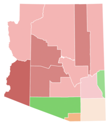 Williams:      30-40%      40-50%      50-60%      60-70%
Haugh:      40-50%      50-60%
Pickrell:      30-40%      50-60% 1966 Arizona Gov Rep Primary.png