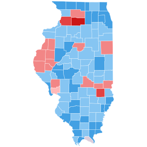 1976 Republican Presidential Primary in Illinois results map by county.svg