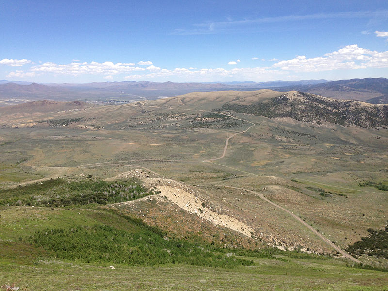 File:2014-06-22 12 35 57 View northeast from Nevada State Route 231 (Angel Lake Road) about 0.8 miles north of Angel Lake.JPG