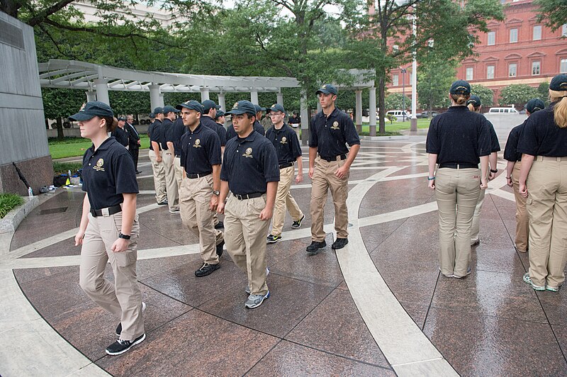 File:2015 Law Enforcement Explorers Conference marching at memorial.jpg