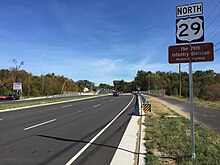 US 29 in Centreville 2016-10-28 14 16 56 View north along U.S. Route 29 (Lee Highway) between Pickwick Road and Union Mill Road-Centreville Farms Road in Centreville, Fairfax County, Virginia.jpg