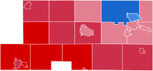 2020 Presidential Election by Township and City
Biden:      60-70%      70-80%
Trump:      50-60%      60-70%      70-80% 2020 Presidential Election in Mahoning County, Ohio.svg