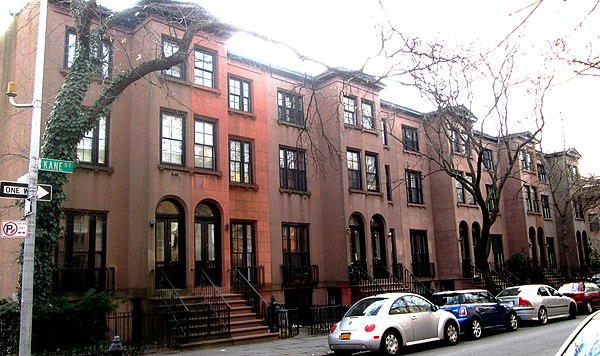 Rowhouses on Kane Street between Clinton Street and Tompkins Place