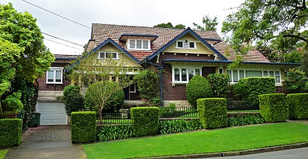 A California bungalow-inspired style house in the Sydney suburb of Lindfield