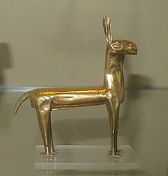 Полая модель ламы инков, XIV-XV вв., золото, Британский музей[106]