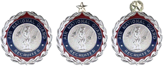 ANG Recruiting Service Badges (left to right: Basic, Senior, and Master) ANG Recruiting Service Badges.png