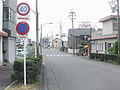 ○愛知県道141号枇杷島停車場線(起点から終点方向を望む)