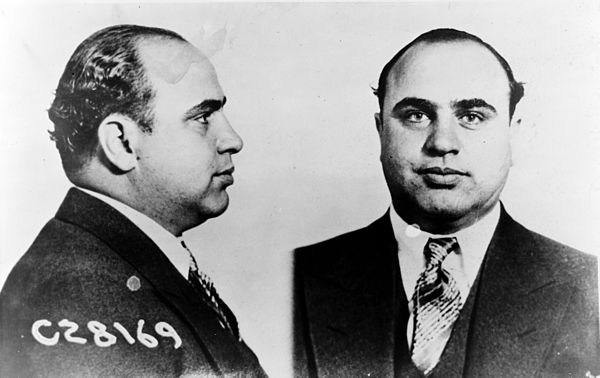 Al Capone's culturally publicized violent rise to power in Chicago made him an ever-lasting criminal figure of the Prohibition era.