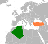 Location map for Algeria and Turkey.