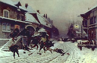 <i>The Attack at Dawn</i> Painting by Alphonse de Neuville