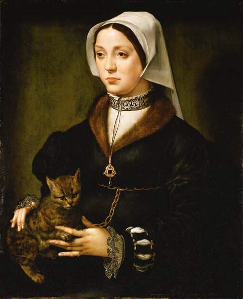 File:Ambrosius Benson - Portrait of a Woman with Cat.jpg