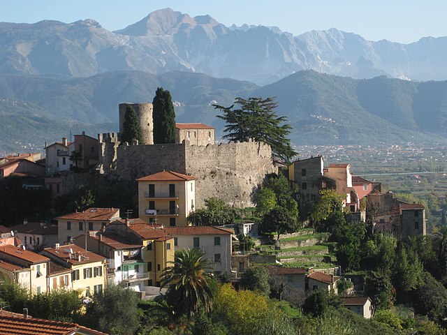 Ameglia Castle and Apuan Alps