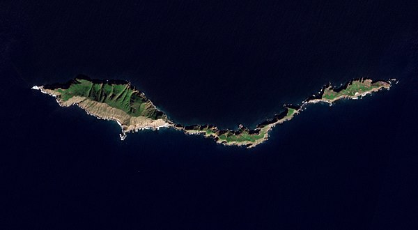 Satellite view of Anacapa Island