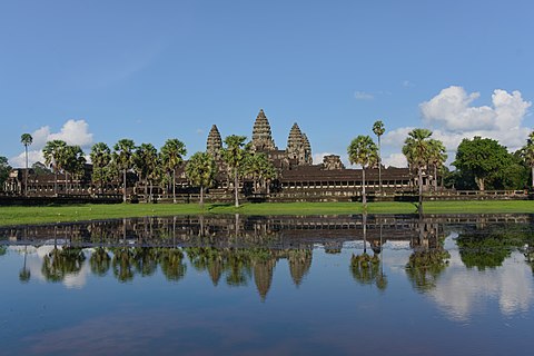 Angkor Wat with its reflection