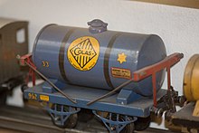 Hornby's freight wagon Antique toy model train Colas rail car (29536314355).jpg