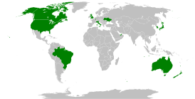      Länder som har undertecknat och ratificerat fördraget Länder som just har undertecknat fördraget Länder som inte har undertecknat fördraget