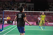 Deutsch: Badminton bei den Olympischen Jugendspielen 2018; Tag 4, 10. Oktober 2018; Viertelfinale Mädchen: Vu Thi Anh Thu (Vietnam) - Goh Jin Wei (Malaysia) 12-21, 9-21 26′ English: Badminton at the 2018 Summer Youth Olympics at 10 October 2018 – Girls Quarterfinal: Vu Thi Anh Thu (Vietnam) vs Goh Jin Wei (Malaysia) 12-21, 9-21 26′