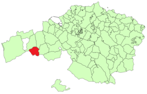 Localização do município de Valmaseda na Biscaia