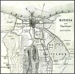 1846 map of southern Batavia