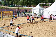 Deutsch: Beachhandball bei den Olympischen Jugendspielen 2018; Tag 3, 9. Oktober 2018; Jungs, Vorrunde, Gruppe A - Ungarn-Thailand 2:1 English: Beach handball at the 2018 Summer Youth Olympics at 9 October 2018 – Girls Preliminary Round Group A‎ – Hungary-Thailand 2:1