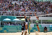 Deutsch: Beachvolleyball bei den Olympischen Jugendspielen 2018; Tag 11, 17. Oktober 2018; Jungen, Spiel um Platz 3 – Argentinien-Ungarn 2:0 (21–15/21–15) English: Beach volleyball at the 2018 Summer Youth Olympics at 17 October 2018 – Bronze Medal Match – Argentina-Hungary 2:0 (21–15/21–15)