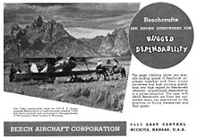 1937 advertisement for the Model 17 Beech Staggerwing