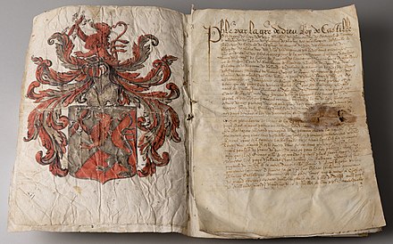 Reward letter of Philip II to the family of Balthasar Gerards, assassin of William the Silent, 1590