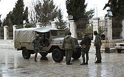 Israeli soldiers in Bethlehem (Israeli Military Governorate) in 1978. Bethlehem1978.jpg