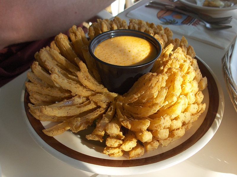 Outback's Blooming Onion and Dipping Sauce 