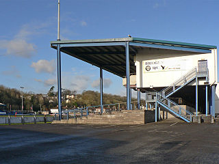 Brewery Field Stadium in Bridgend, Wales