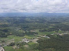 Buenavista Agusan mountains from air
