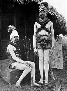 Sande society initiates marked with white clay and animal fat, called Hojo or Wojeh. Bundu girls whitened.jpg