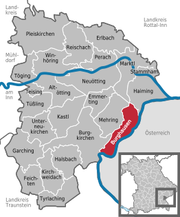 Kaart van Burghausen