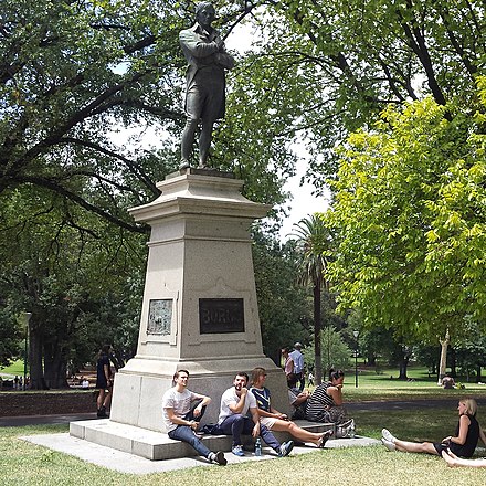 Burns statue in Treasury Gardens, Melbourne, Victoria, Australia