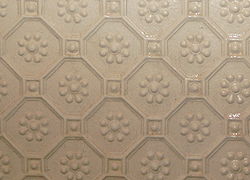 Detail of Byzantine pattern Lincrusta wall covering Byzantinepatternlincrusta.jpg