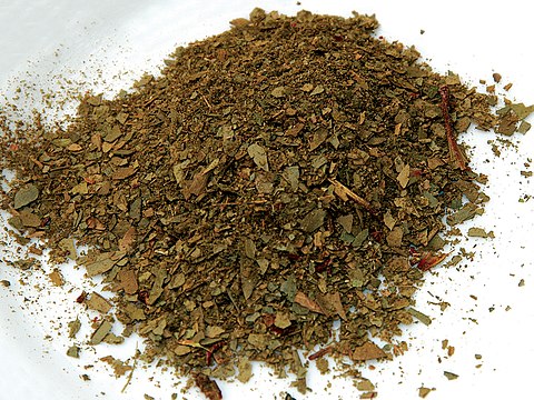 Dried and crushed leaves