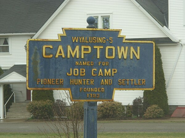 Keystone Marker for Camptown, 4.2 miles north of Wyalusing, Pennsylvania