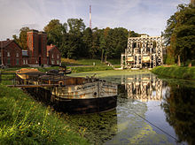 The boat lifts on the old Canal du Centre were first opened in 1888 and are now a World Heritage Site. Canal du Centre, l'Ascenseur No. 3.jpg