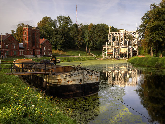 The boat lifts on the old Canal du Centre were first opened in 1888 and are now a World Heritage Site.