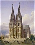 Idealiserad vy av Kölnerdomen, 1834–1836