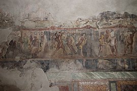 (L-R) Telamon and Laomedon, Heracles battling Laomedon, King of Troy, and Hesione and Telamon