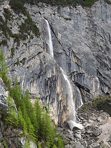 waterfall near the Fedaia pass, Dolomiti.