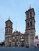 Façade principale de la cathédrale de l'Immaculée-Conception de Puebla.
