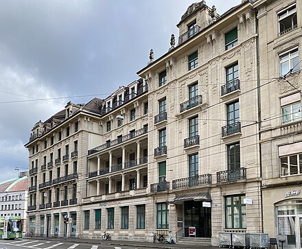 Early-20th-century former building of Hôtel de l'Univers at Centralbahnstrasse 7 in Basel, the seat of the BIS from 1930 to 1977