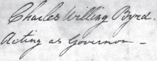 <span class="mw-page-title-main">Charles Willing Byrd</span> American judge