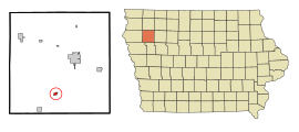 Cherokee County Iowa Incorporated and Unincorporated areas Quimby Highlighted.svg