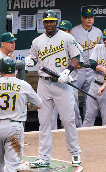 Carter with the Athletics in 2012